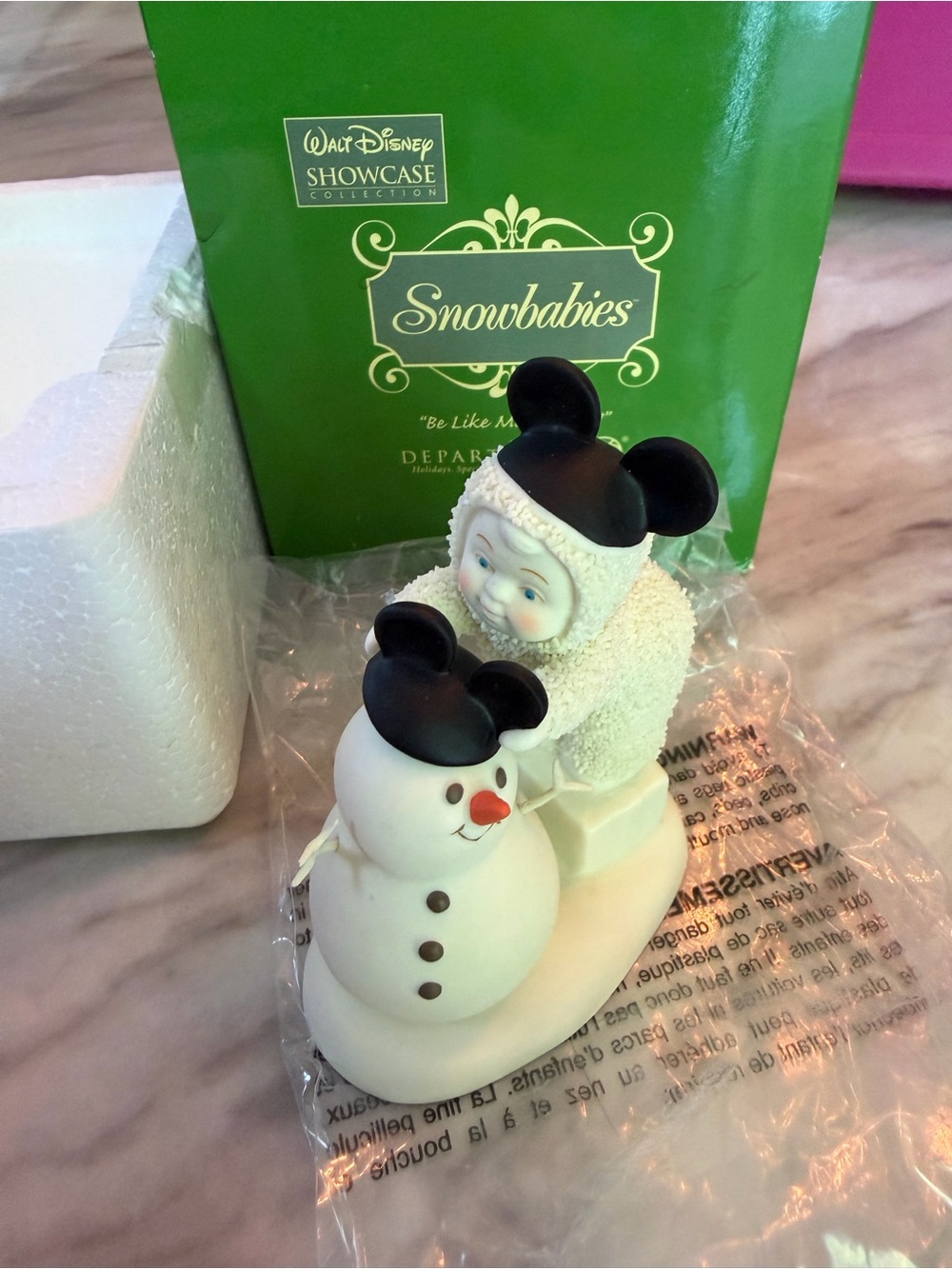 Department 56 Disney Showcase Snowbabies Be Like Mickey Too! Figurine 2007